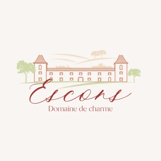réalisations agence de communication logo pour le domaine d'escons graphiste agence de com