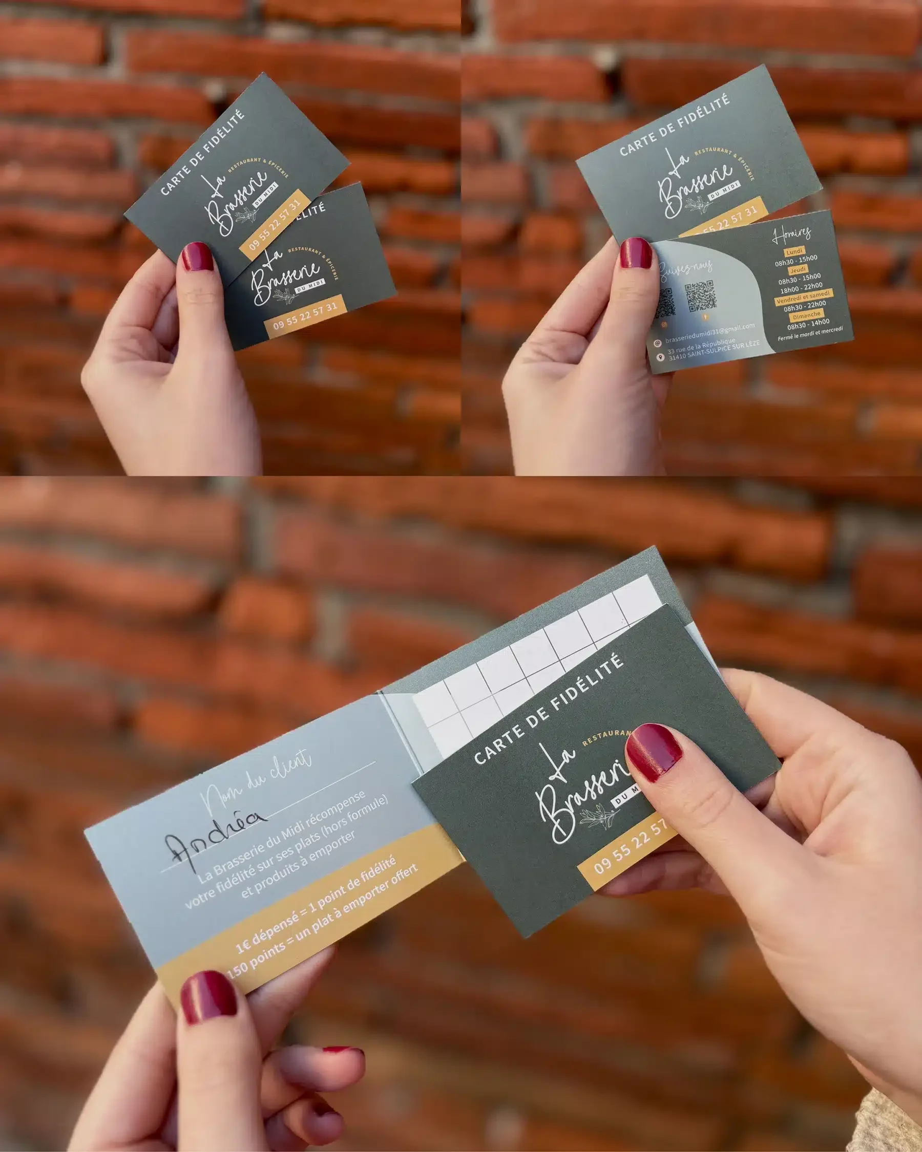 Carte de fidélité pour restaurant agence de commnunication Muret