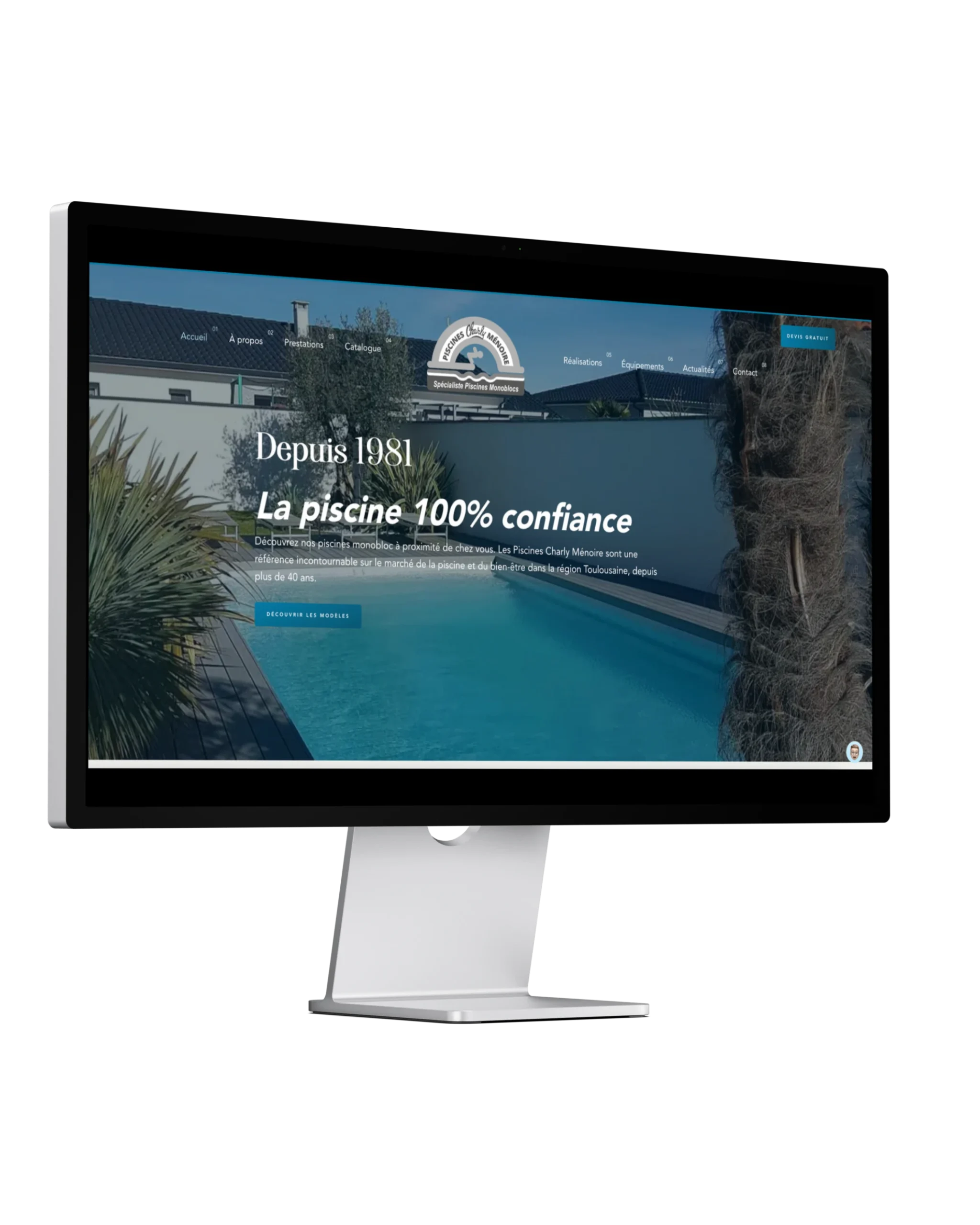 réalisations site internet agence de communication Muret Toulouse pour pisciniste à Seysses