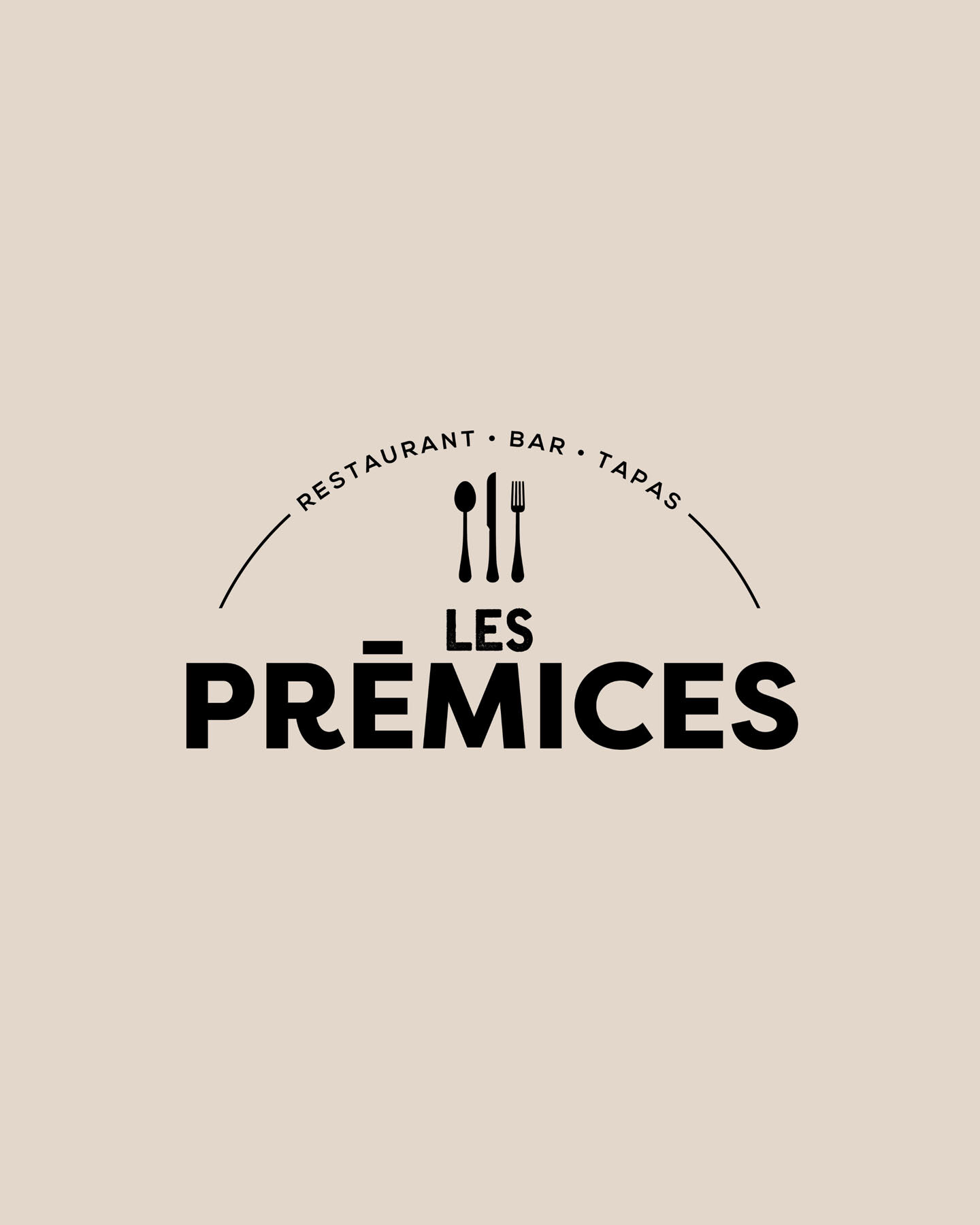 les prémices restaurant oriflamme enseigne charte graphique identité visuelle graphiste textile tablier personnalisé panneau agence de com saint-sulpice sur leze