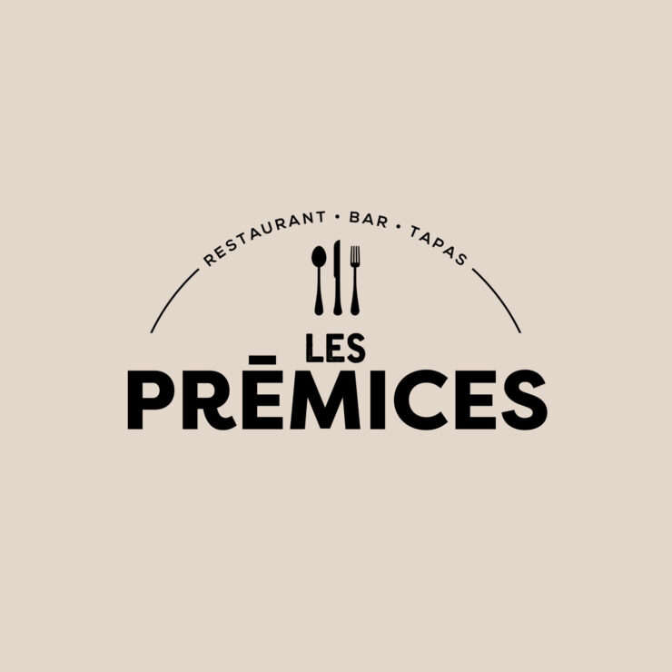 les prémices restaurant oriflamme enseigne charte graphique identité visuelle graphiste textile tablier personnalisé panneau agence de com saint-sulpice sur leze