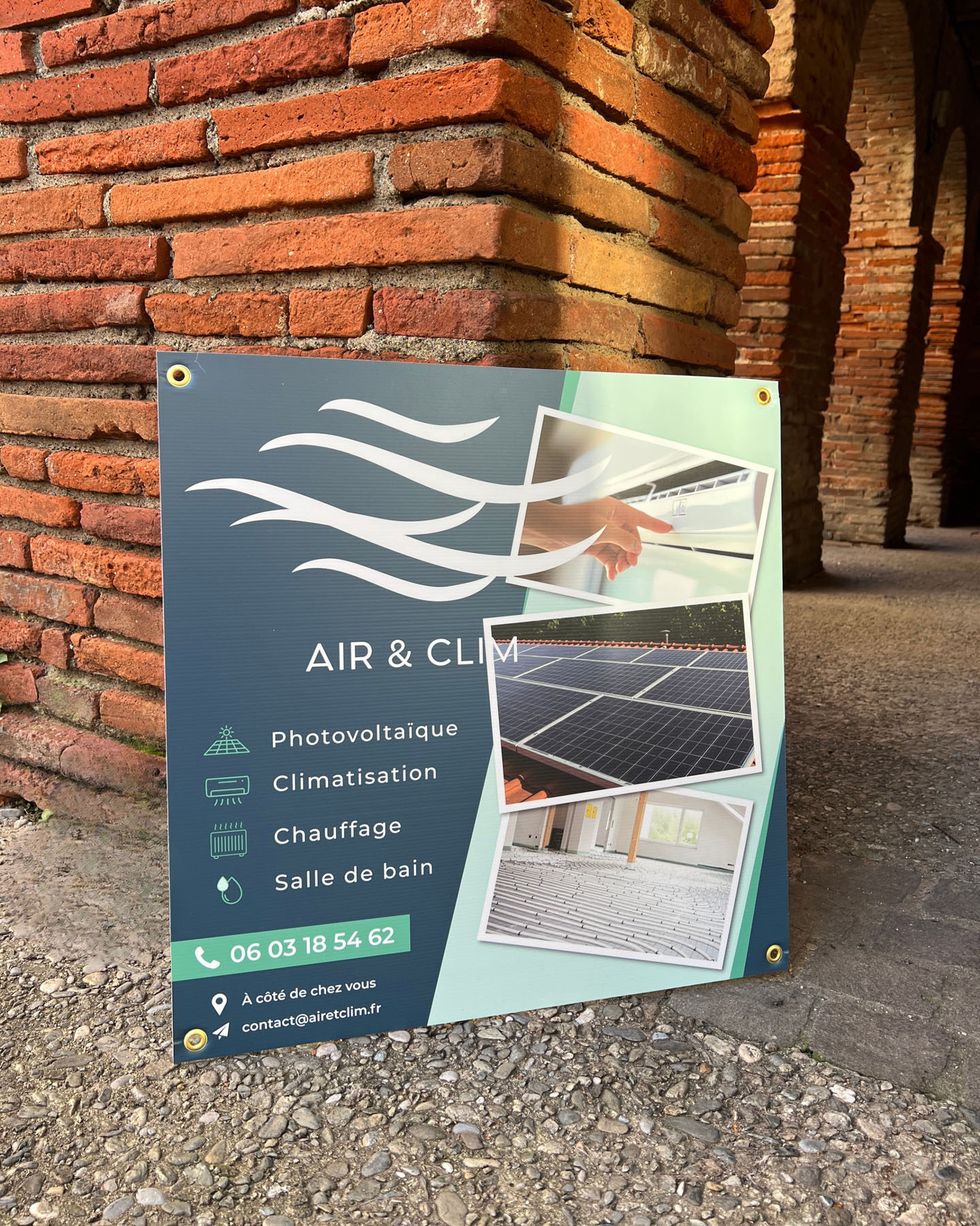 Panneau pour plombier graphiste agence de com Muret Toulouse