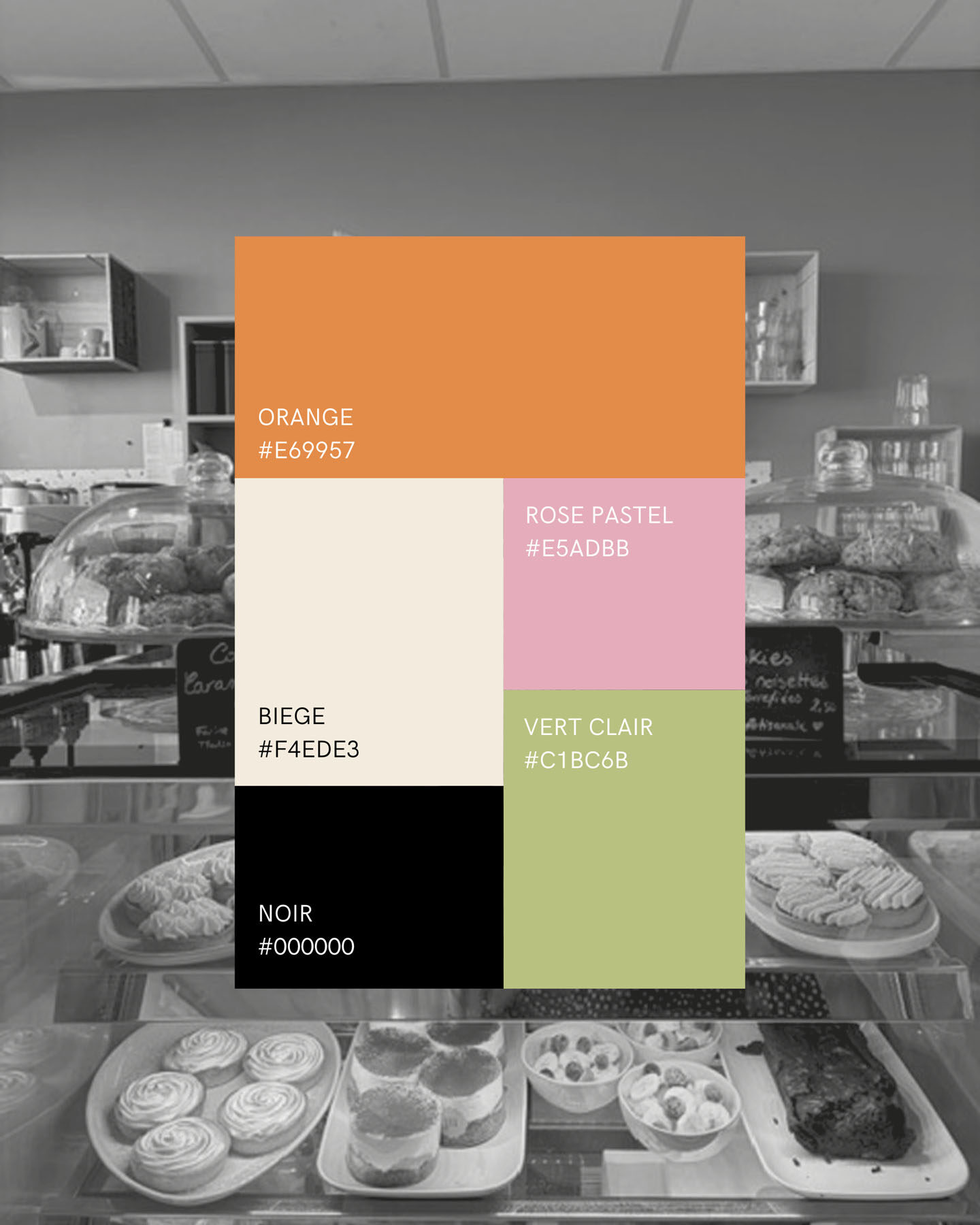 cafe mamicha patisserie vitrine identité visuelle panneau agence de com saint sulpice sur leze