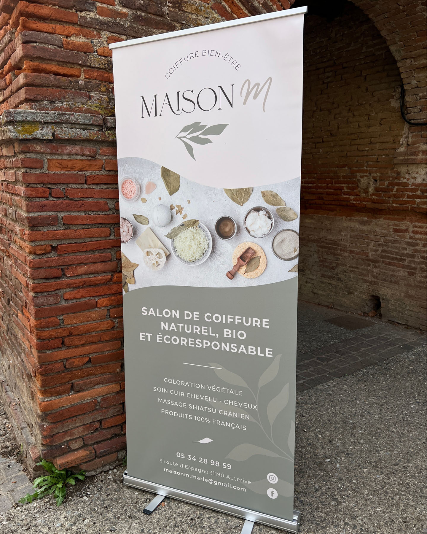 maisonm coiffeuse muret enseigne carte visite tot-bag flyer agence de com saint sulpice sur leze