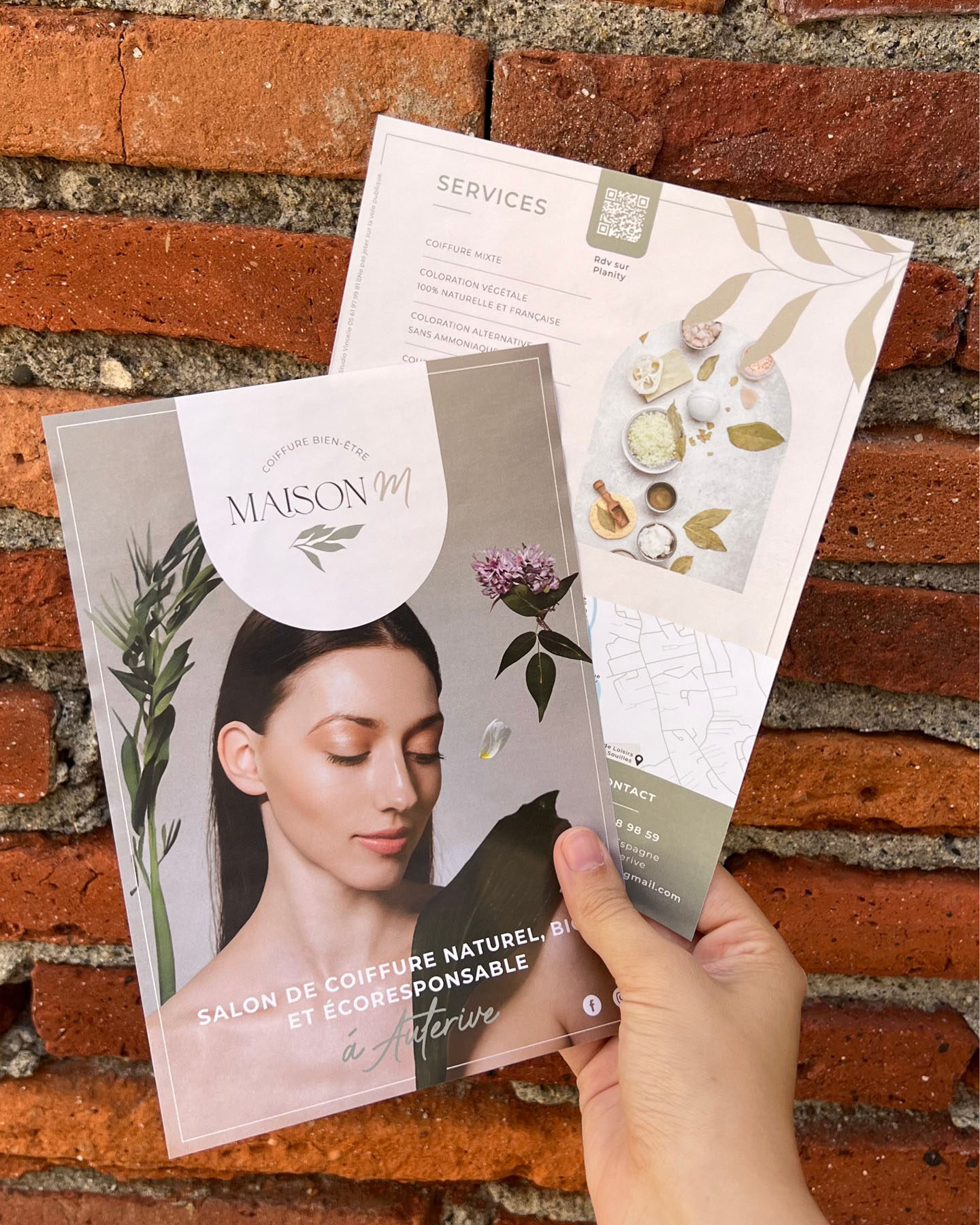 maisonm coiffeuse muret enseigne carte visite tot-bag flyer agence de com saint sulpice sur leze