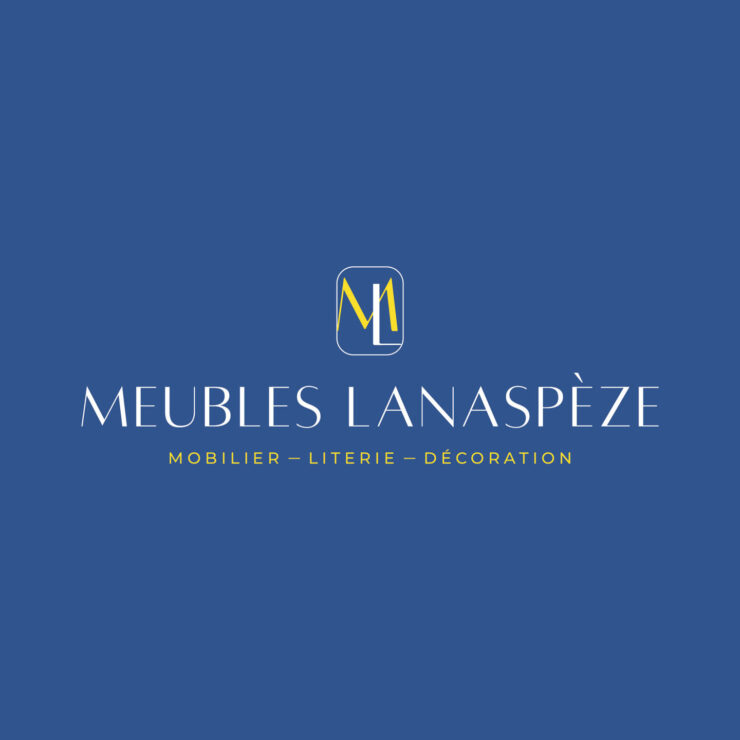 meubles lanaspèze vitrine carte de visite identité visuelle agence de com saint sulpice sur leze porte cle pochette flyer