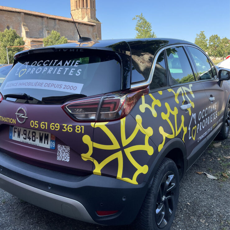 occitanie proprietes immobilier panneau covering marquage de vehicule agence de com saint sulpice sur leze